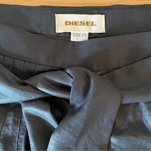 Diesel Metallic Silver Grey Mini Skirt, Size (Jeans) 29, Medium